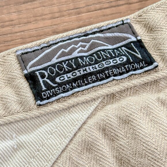 Vintage Rockies Highrise Wheat Beige Pinstripe Western Yoke Jeans (11/12) - Picture 11 of 11